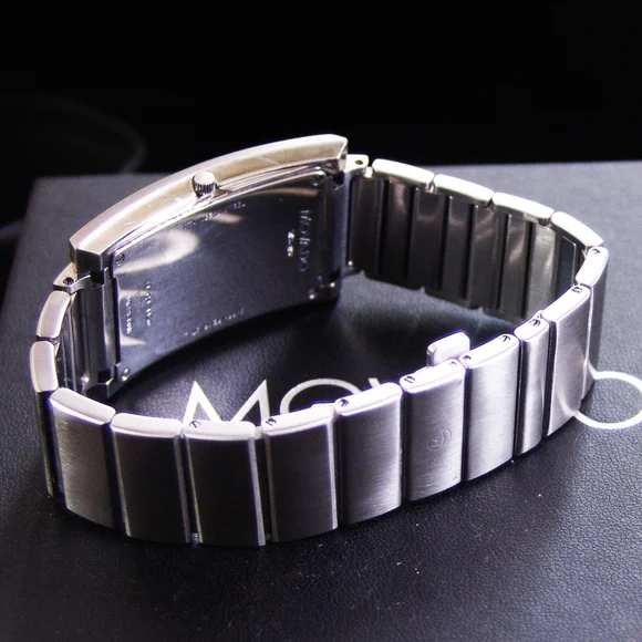 Movado Black and Silver Watch